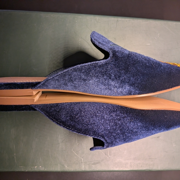 ASOS Navy Pineapple Embroidered Mules UK 4 | US 6 - Picture 4 of 6